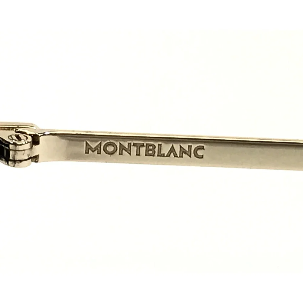 Montblanc Eyeglasses Frames MB0396ON 001 Black Gold Aluminum 54-18-145
